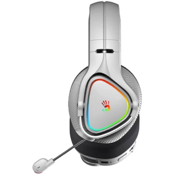 ყურსასმენი A4tech MR710 Bloody, Gaming Headset, Wireless, RGB, 3.5mm, USB, Bluetooth, Grey