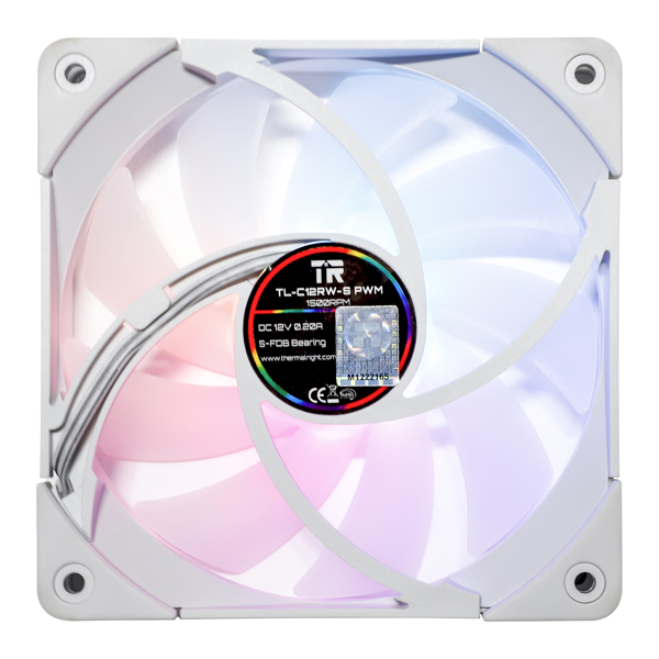 ThermalRight TR-TL-C12RW-S*3, RGB, 120mm, 1500RPM, Cooler, White