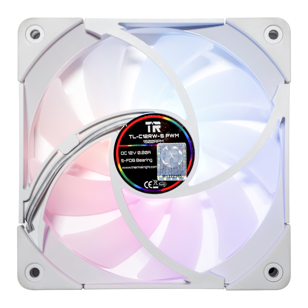 ThermalRight TR-TL-C12RW-S*3, RGB, 120mm, 1500RPM, Cooler, White