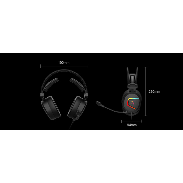 A4tech MC750 Bloody, Gaming Headset, Wired, RGB, USB, Black