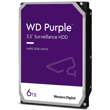 მყარი დისკი Western Digital WD64PURZ Purple, 6TB, 3.5", Internal Hard Drive