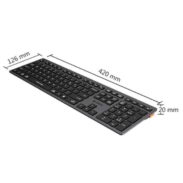 კლავიატურა A4tech FBX50C Fstyler, Wireless, USB, Bluetooth, Keyboard, Grey