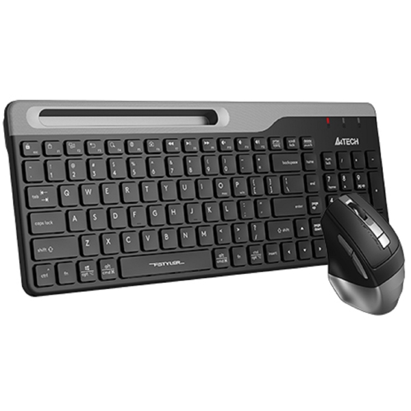 A4tech FB2535C Fstyler, Wireless, USB, Bluetooth, Keyboard And Mouse, Smoky Grey