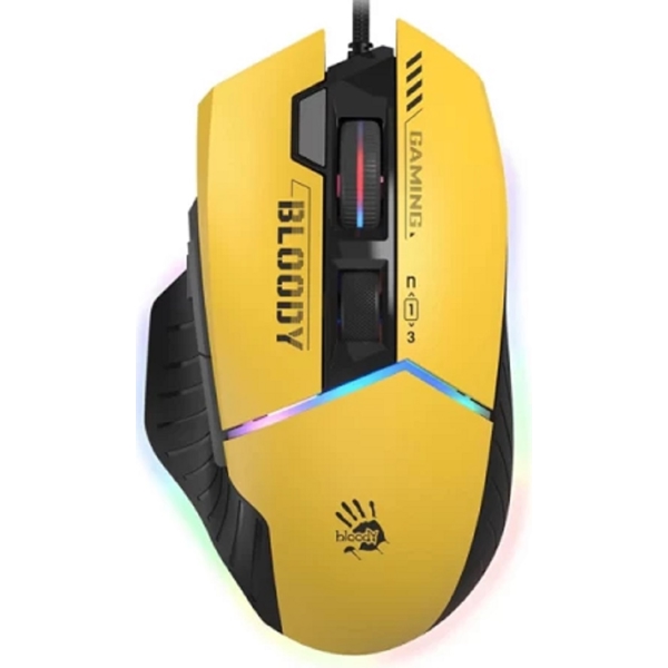 მაუსი A4tech W95 Max Sports Bloody, Wired, USB, Gaming Mouse, Yellow