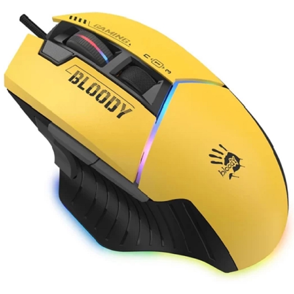 მაუსი A4tech W95 Max Sports Bloody, Wired, USB, Gaming Mouse, Yellow