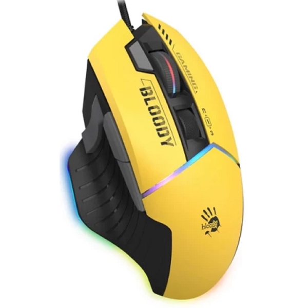 მაუსი A4tech W95 Max Sports Bloody, Wired, USB, Gaming Mouse, Yellow