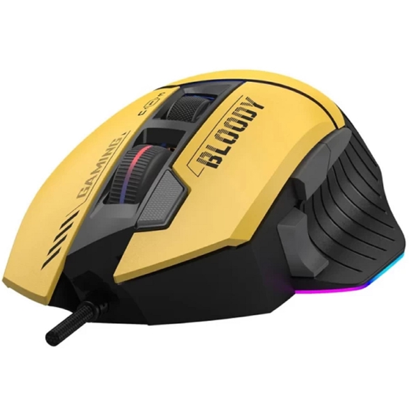 მაუსი A4tech W95 Max Sports Bloody, Wired, USB, Gaming Mouse, Yellow