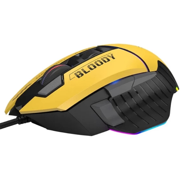 მაუსი A4tech W95 Max Sports Bloody, Wired, USB, Gaming Mouse, Yellow