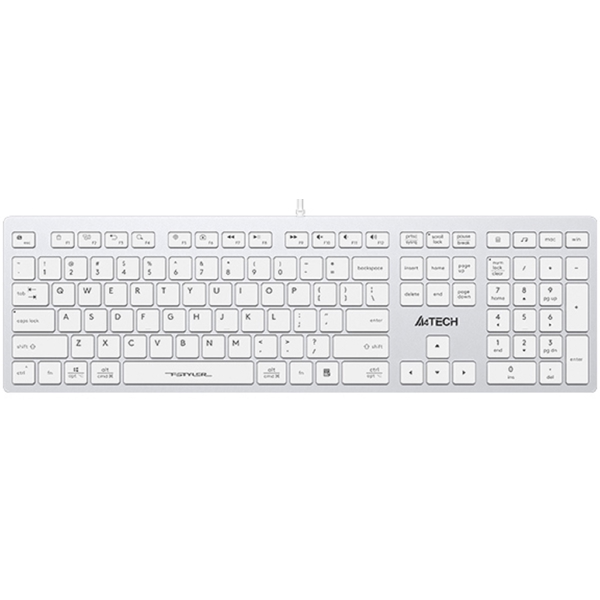 კლავიატურა A4tech FX50 Fstyler, Wired, USB, Keyboard, White