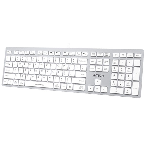 კლავიატურა A4tech FX50 Fstyler, Wired, USB, Keyboard, White