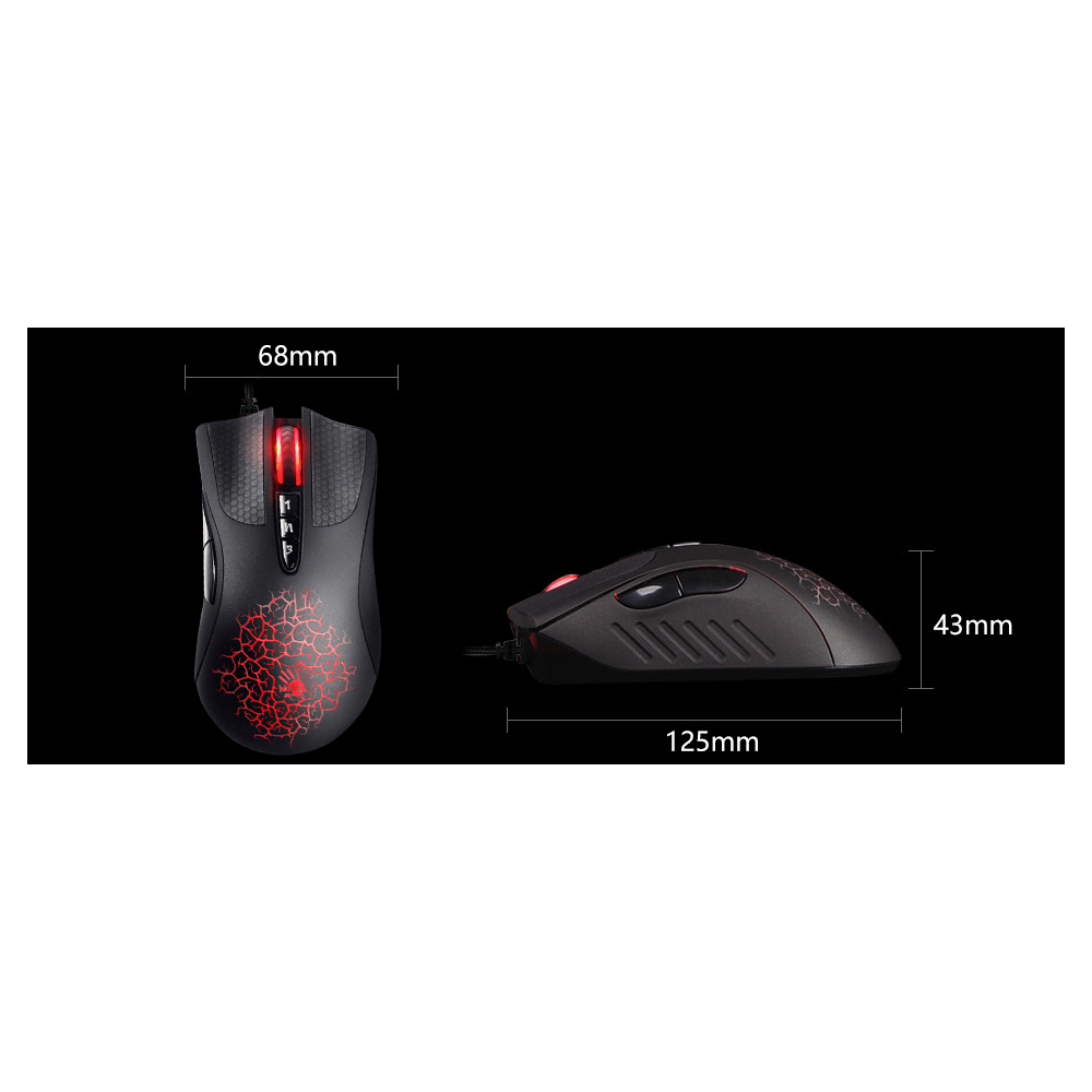 A4tech A90 Light Strike Bloody, Wired, USB, Gaming Mouse, Black