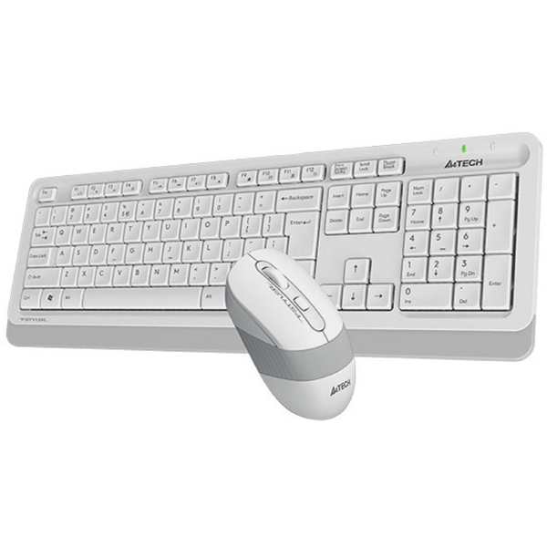 კლავიატურა + მაუსი A4tech FG1010 Fstyler, Wireless, USB, Keyboard And Mouse, White