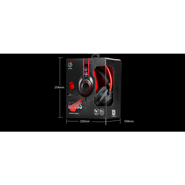 A4tech G200S Bloody, Gaming Headset, USB, Black/Red