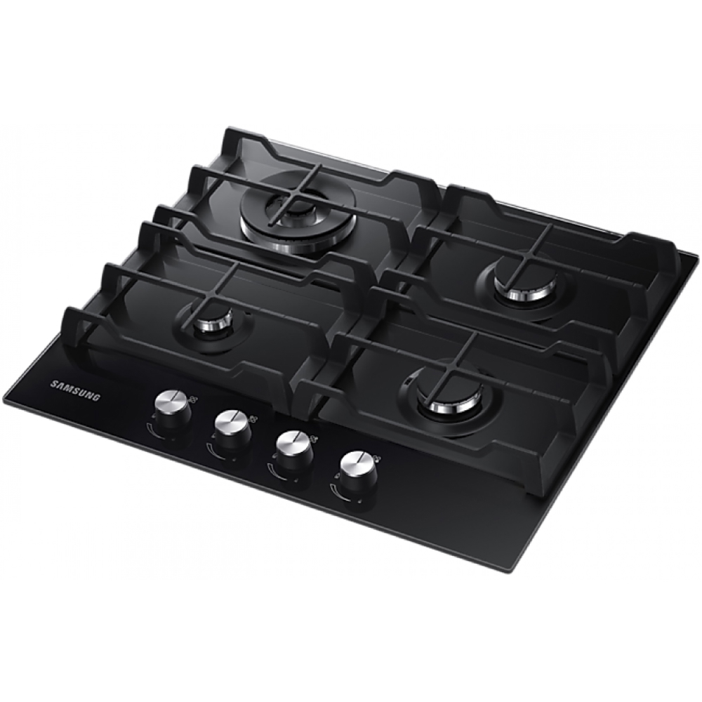 ჩასაშენებელი გაზის ქურის ზედაპირი Samsung NA64H3030AK/WT, Built-in Gas Cooktop, Black