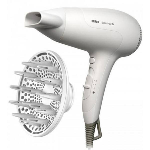 თმის საშრობი Braun HD385 WHT/D, 2000W, Hair Dryer, White