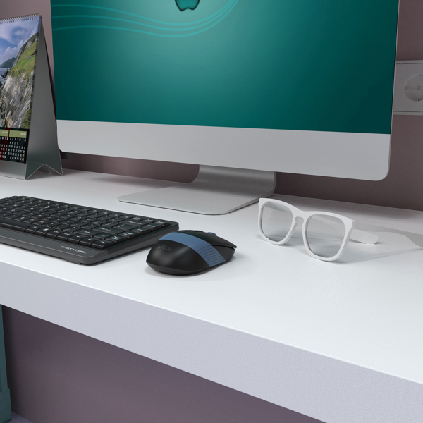 მაუსი A4tech FB10CS Fstyler, Wireless, USB, Bluetooth, Mouse, Ash Blue