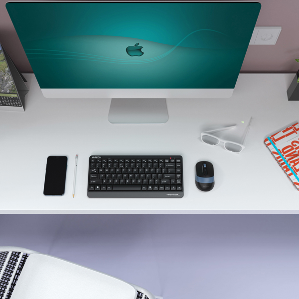 მაუსი A4tech FB10CS Fstyler, Wireless, USB, Bluetooth, Mouse, Ash Blue