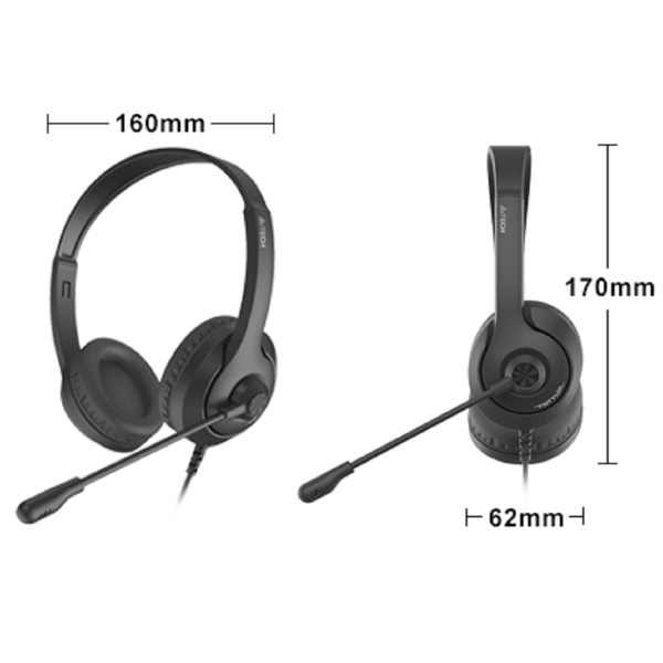 A4tech FH100U Fstyler, Headset, Wired, USB, Black