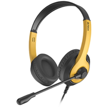 ყურსასმენი A4tech FH100U Fstyler, Headset, Wired, USB, Black/Yellow