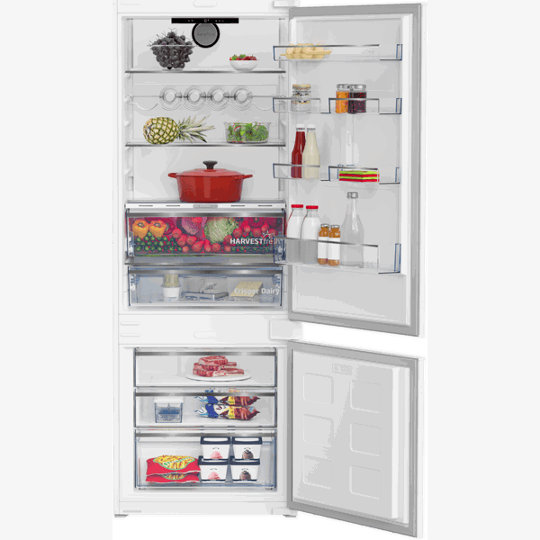 Beko BCSE400E40SN b300, 370L, E, No Frost,  Built-in Refrigerator, White