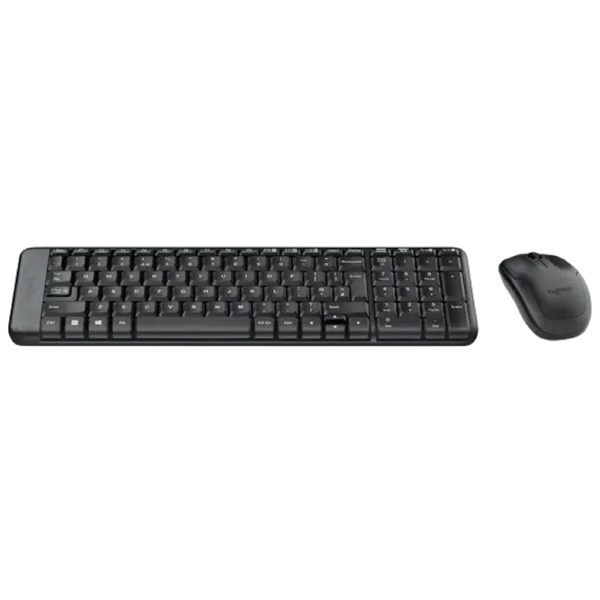 Logitech 920-003168 MK220, Wireless, USB, Keyboard And Mouse, Black