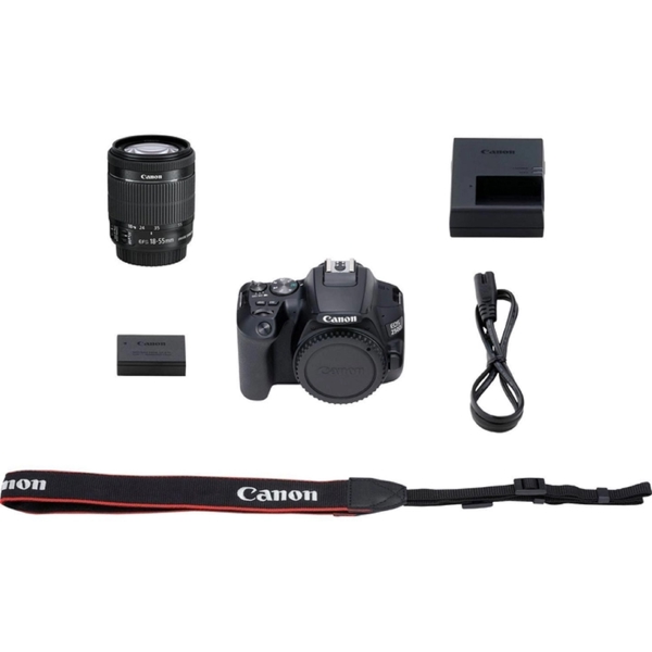  Canon 3454C007AA EOS 250D BK 18-55 S CP, Camera Body, Black