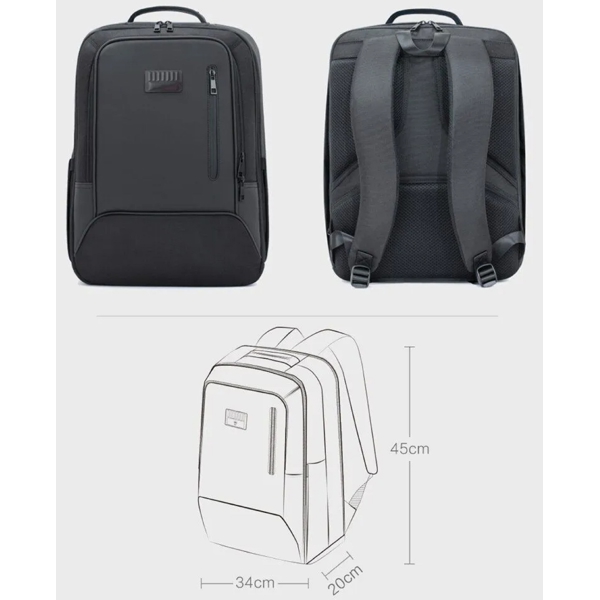 Xiaomi Ninetygo 6941413220132, 15.6", Backpack, Black