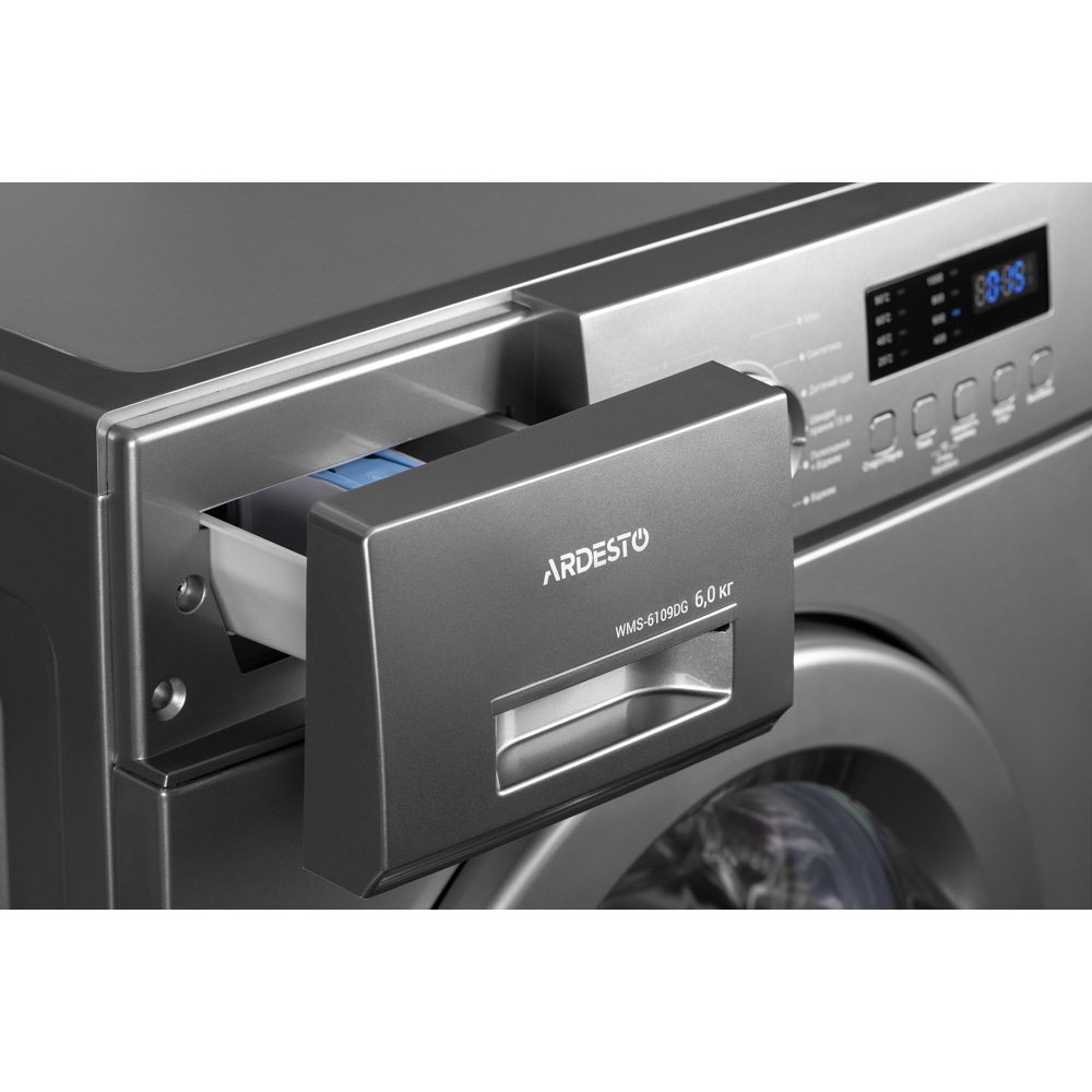 სარეცხი მანქანა Ardesto WMS-6109DG, 6Kg, A++, 1000Rpm, 74dB, Washing Machine, Grey