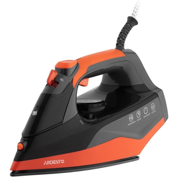 ორთქლის უთო Ardesto IR-C2233-GR, 2200W, 340ml, Steam Iron, Black/Orange