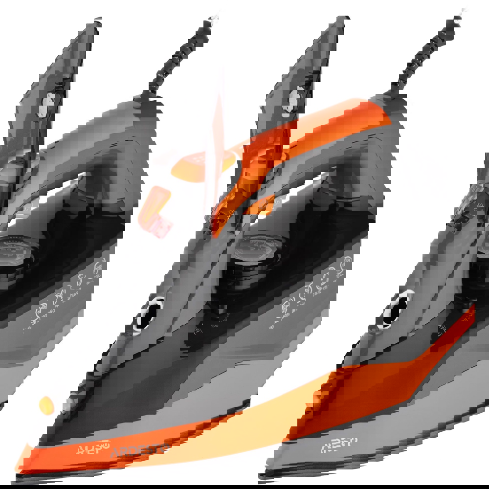 Ardesto IR-C2233-GR, 2200W, 0.34l, Steam Iron, Black/Orange