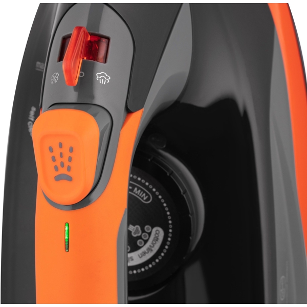 ორთქლის უთო Ardesto IR-C2233-GR, 2200W, 340ml, Steam Iron, Black/Orange