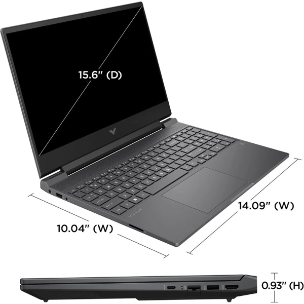 ნოუთბუქი HP FB1013DX Victus 15, 15.6", Ryzen 5-7535HS, 8GB, 512GB SSD, RTX2050 4GB, Mica Silver