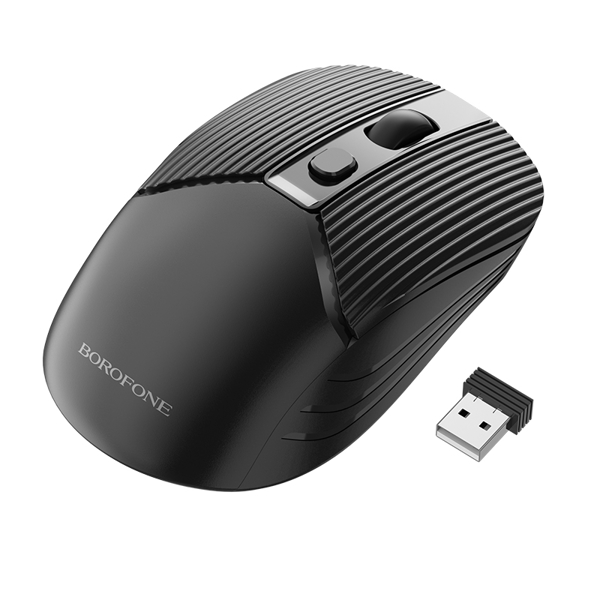 Borofone BG5, Wireless, USB, Mouse, Black