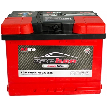  მანქანის აკუმულატორი Carbon 20303062 G45J7X0 JIS, 12V, 60Ah, Car Battery