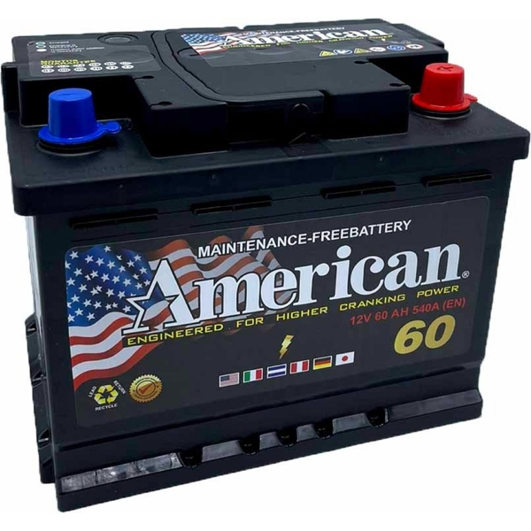 მანქანის აკუმულატორი American 20302796, 12V, 60Ah, Car Battery