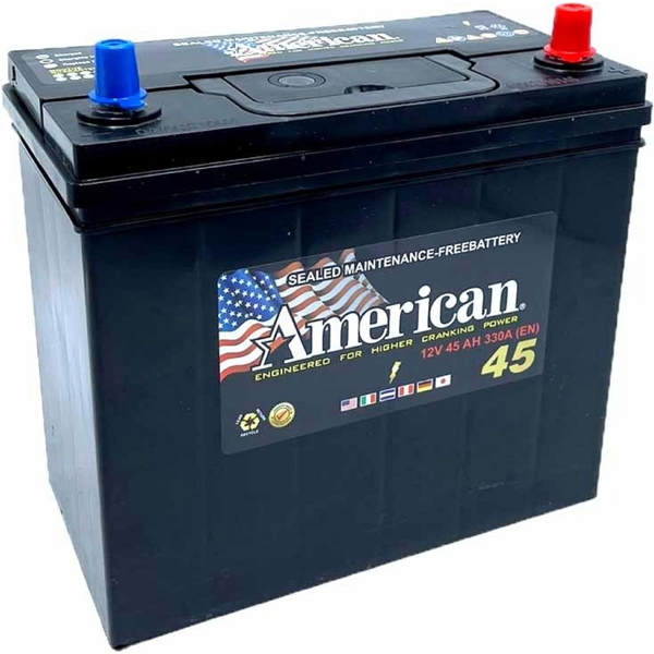 მანქანის აკუმულატორი American 20302792, 12V, 45Ah, Car Battery