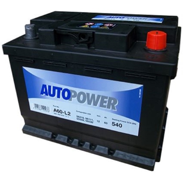 მანქანის აკუმულატორი Autopower 20300815 A60L2H5R, 12V, 60Ah, Car Battery