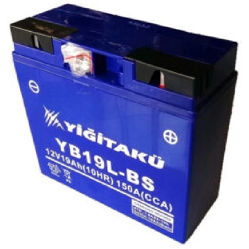 მოტოციკლის აკუმულატორი Yigit Aku 20303350 YB19L-BS, 12V, 19Ah, Motorcycle Battery