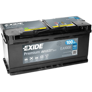 მანქანის აკუმულატორი Exide 20300377 PR EA1000, 12V, 100Ah, Car Battery