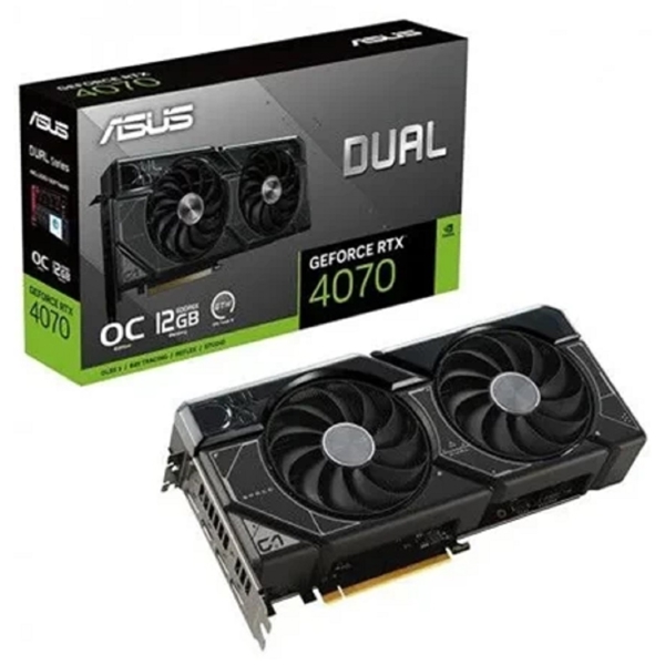 Asus 90YV0IZ2-M0NA00, GeForce RTX4070, 12GB, 192bit, HDMI, DP, Black