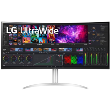 მონიტორი LG 40WP95C-W.AMA UltraWide, 40", Curved Monitor, WUHD, IPS, HDMI, DP, USB Type-C, DVI, White