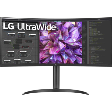 LG 34WQ75C-B.AMA UltraWide, 34", Curved Monitor, 4K UHD, IPS, HDMI, DP, USB Type-C, LAN, Black