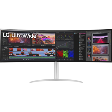 მონიტორი LG 49WQ95C-W.AMA UltraWide, 49", Curved Monitor, DQHD, IPS, HDMI, DP, USB Type-C, White