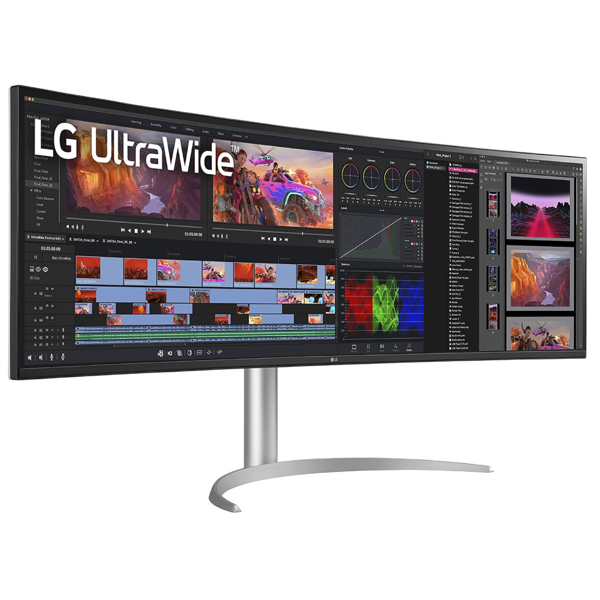 მონიტორი LG 49WQ95C-W.AMA UltraWide, 49", Curved Monitor, DQHD, IPS, HDMI, DP, USB Type-C, White