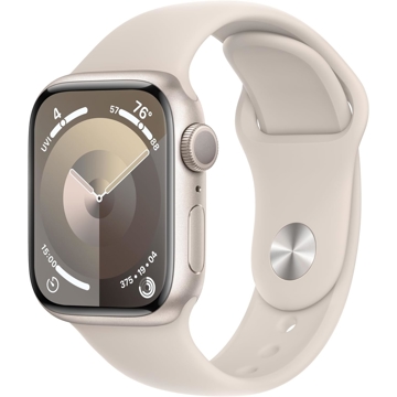 Apple MR8T3QI/A_MR8T3QR/A Watch Series 9, 1.69", 41mm, IPX6 Waterproof, Bluetooth, Wi-Fi, Smart Watch, Starlight