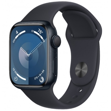 სმარტ საათი Apple MR9A3QI Watch Series 9, 1.9", 45mm, IPX6, Bluetooth, Wi-Fi, Smart Watch, Midnight Black