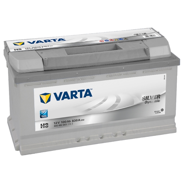 მანქანის აკუმულატორი Varta 20300050 SIL H3, 12V, 100Ah, Car Battery