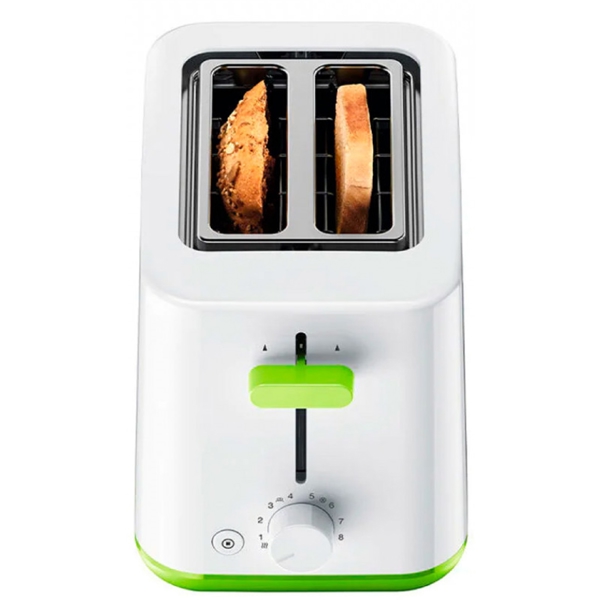 Braun HT1010GR, 900W, Toaster, White/Green