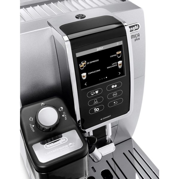 DeLonghi ECAM370.95.S Dinamica Plus, 1450W, 1.8L, Coffee Machine, Silver