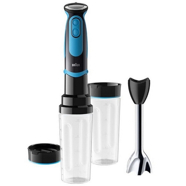 ხელის ბლენდერი Braun MQ5252BKBL, 1000W, 600ML, Blender, Black/Blue